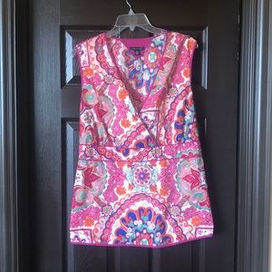 Tommy Hilfiger Pink Print Sleeveless Top.